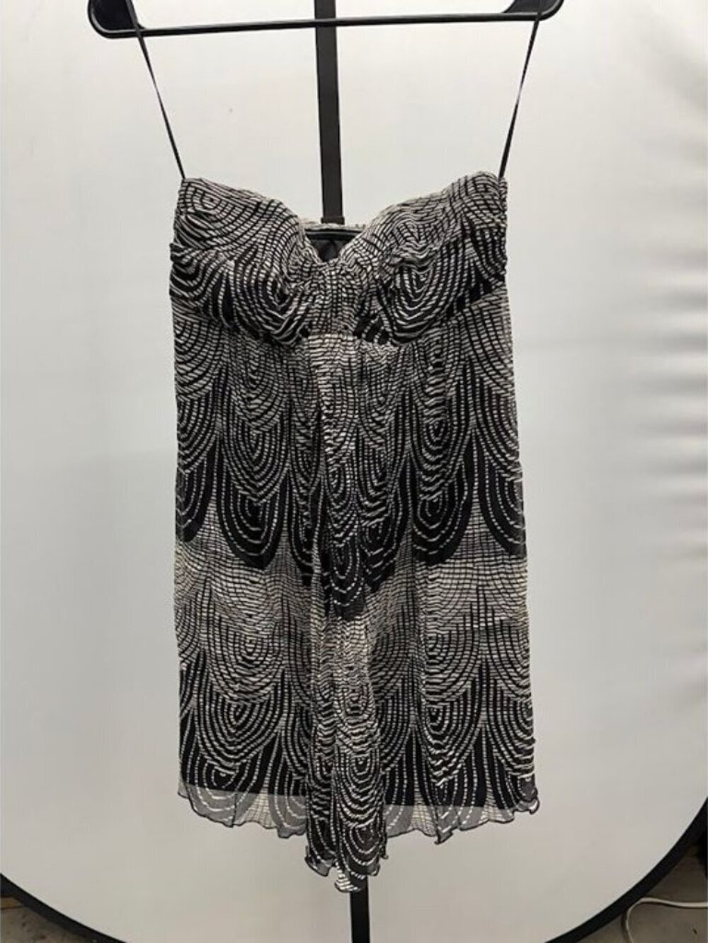 Express Babydoll Strapless 100% Silk Mini Dress
